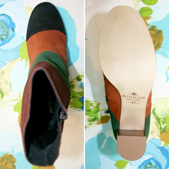 40EU Patchwork Suede Ankle Boot NIB - Picture 5 of 8